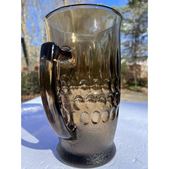 Vintage Anchor Hockings? Refreshment  5 Piece Set Smoky Dark Brown Rare - Picture 4 of 11